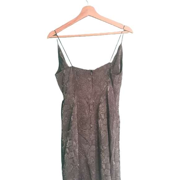 Topshop Snake Print Sparkle Ladies Mini Dress LBD Size 10 - Picture 7 of 12